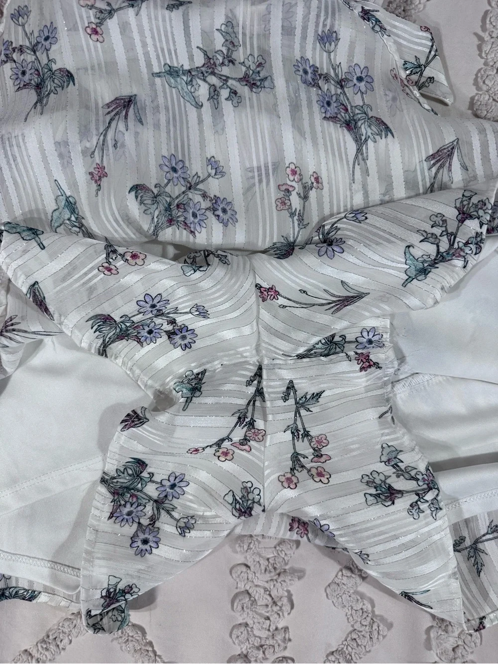 Allison + Audrey White Floral Girls' Casual Wrap Dress